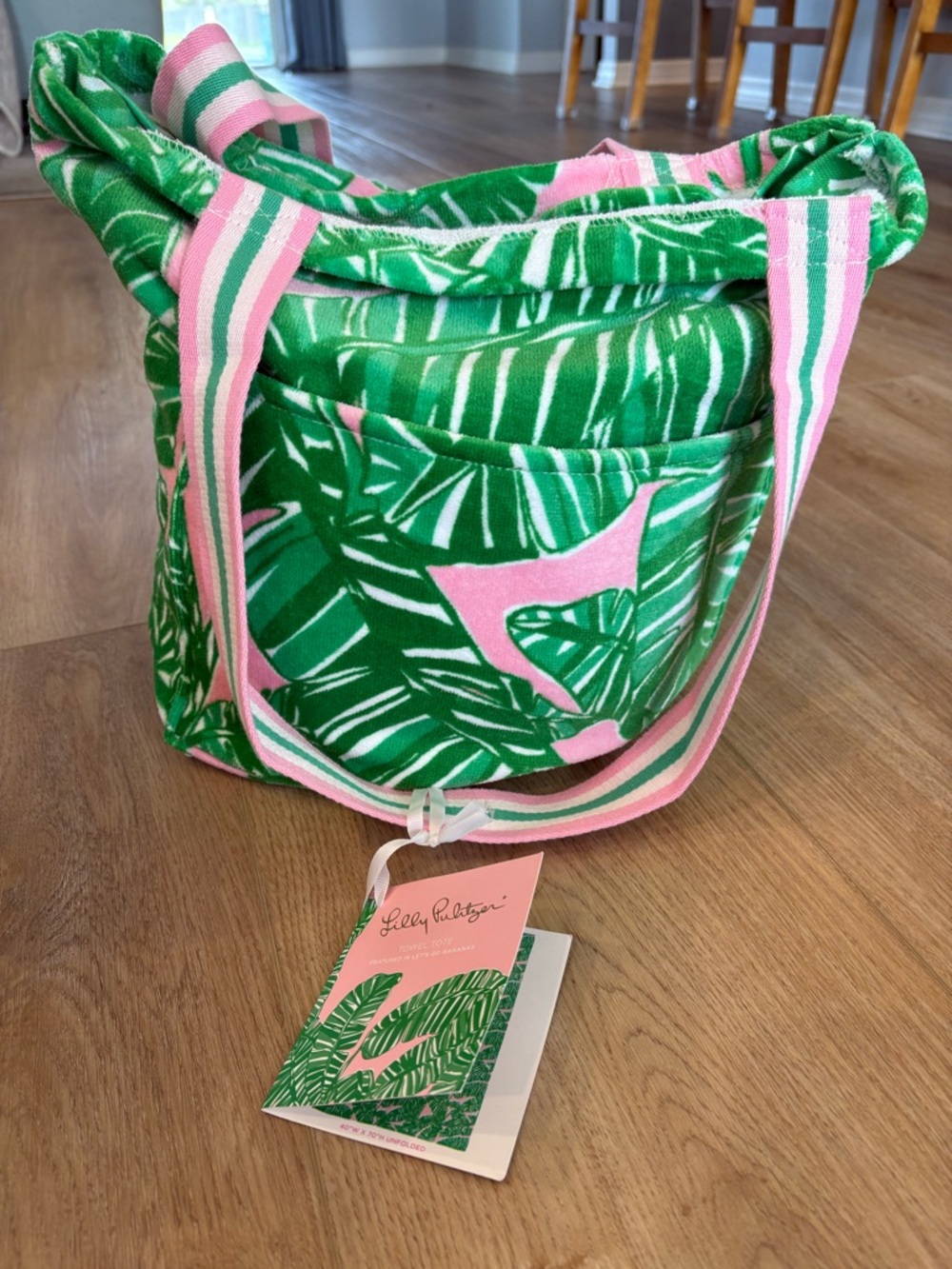 Lilly Pulitzer let’s go bananas towel tote